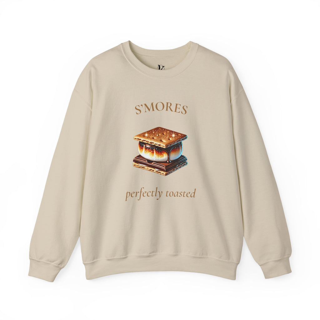 S'mores Crewneck Sweatshirt — "Perfectly Toasted" Cozy Fall Graphic Pullover