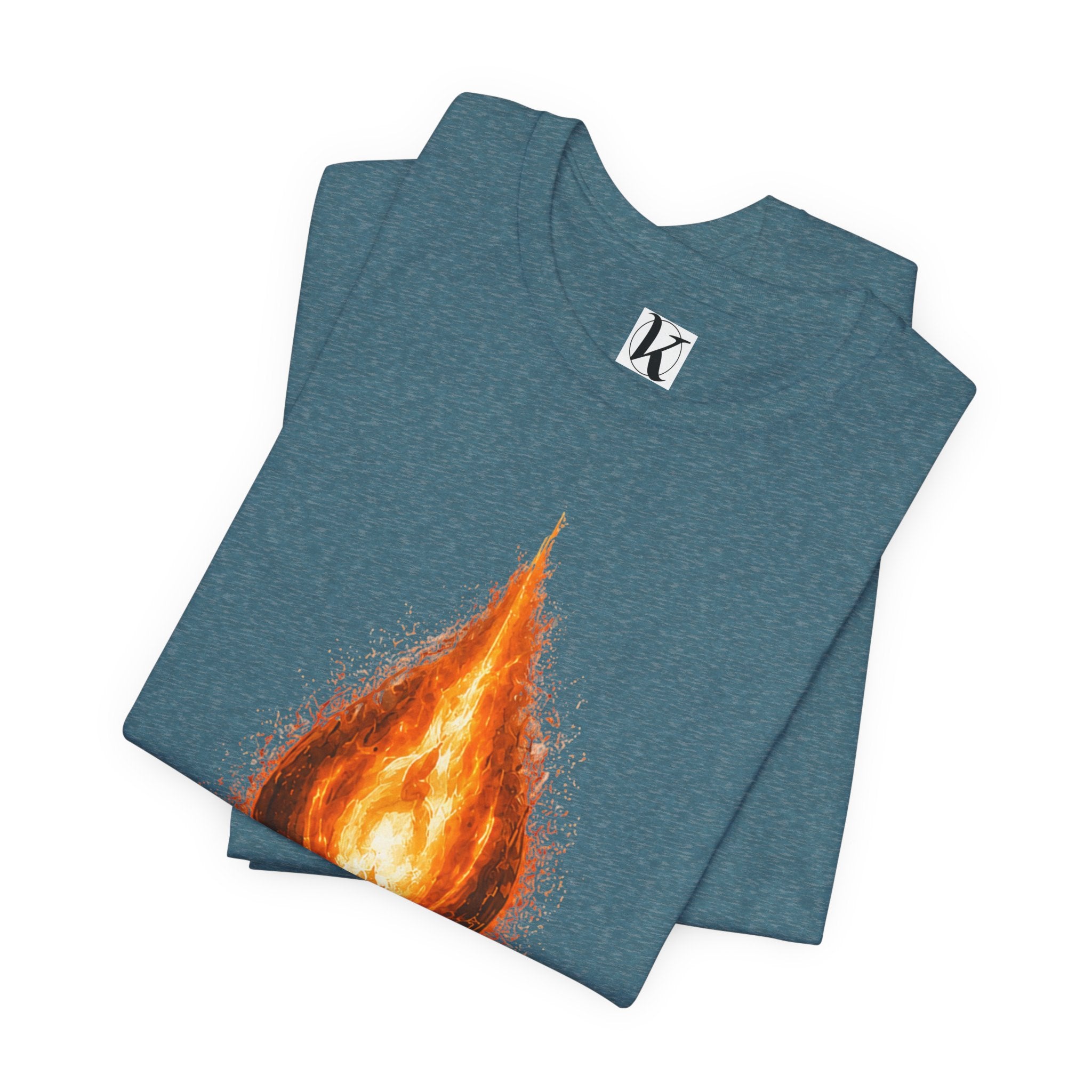 Ember Flame Tee — Fiery Leaf Graphic T-Shirt