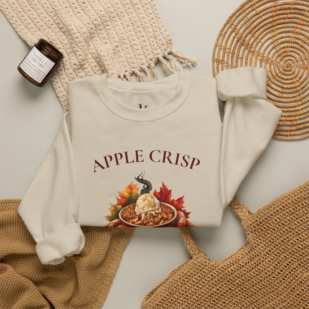 Apple Crisp Crewneck Sweatshirt — “Best Served Warm” Fall Graphic Pullover