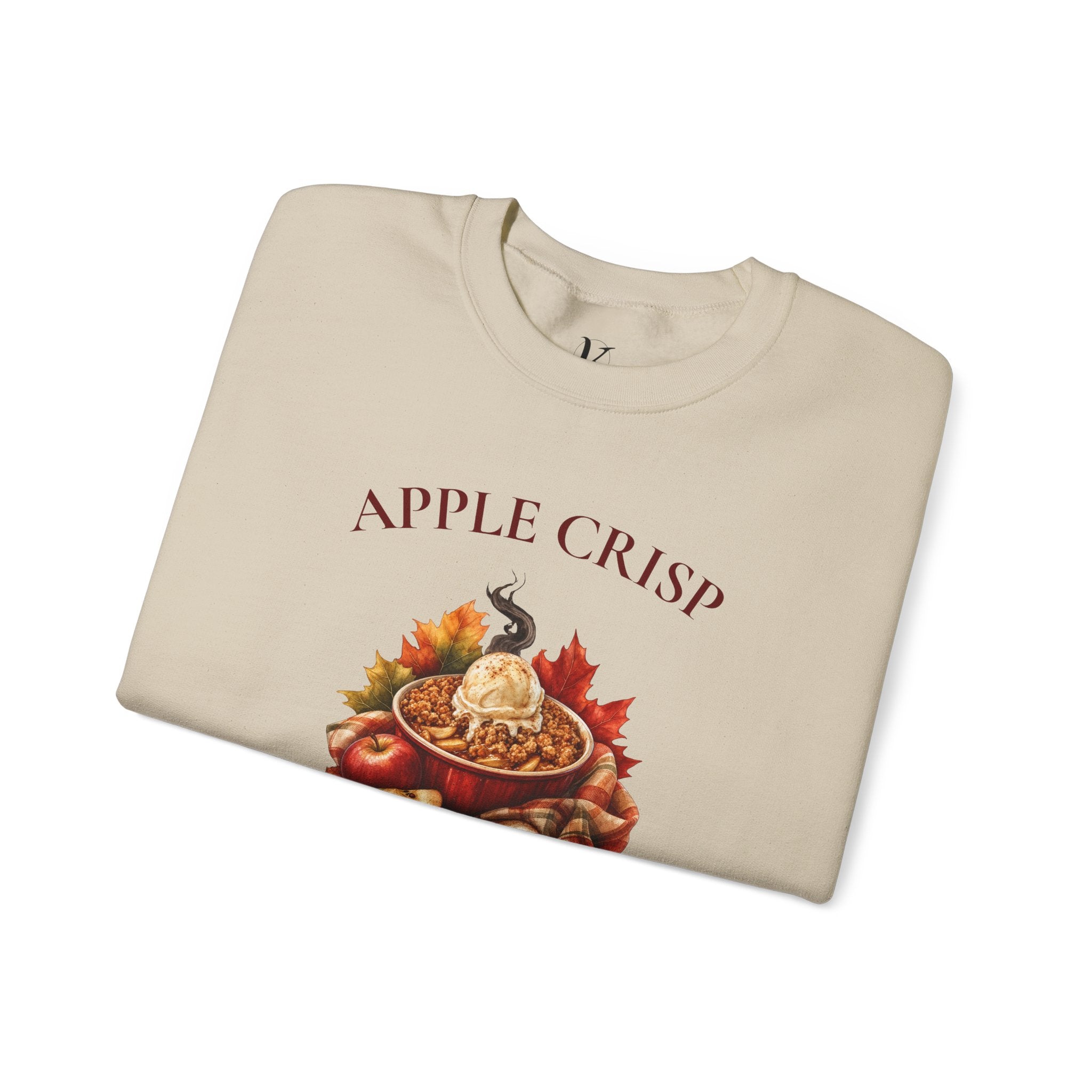 Apple Crisp Crewneck Sweatshirt — “Best Served Warm” Fall Graphic Pullover