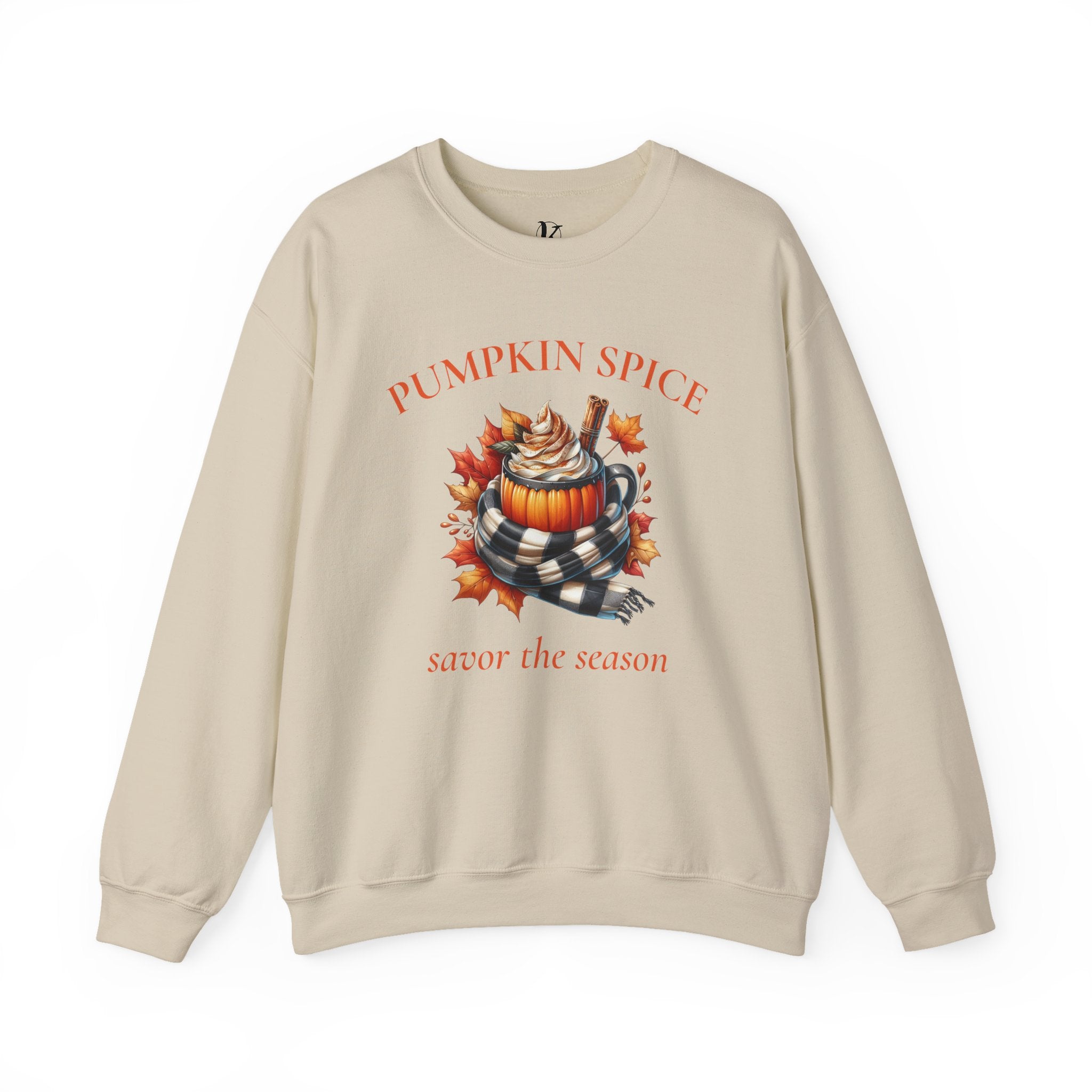 Crewneck Sweatshirt — Pumpkin Spice "Savor the Season" Fall Graphic Pullover