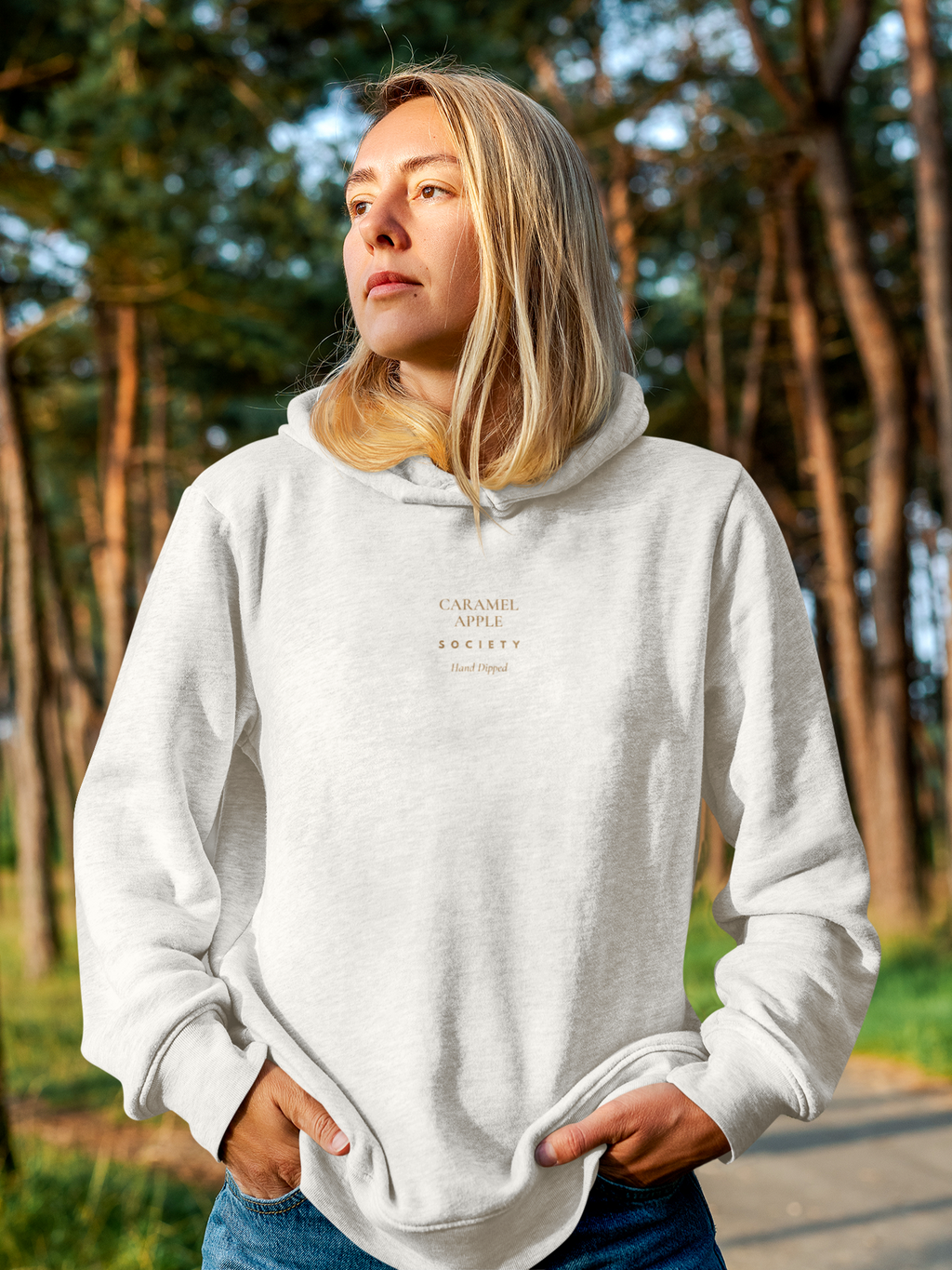 Caramel Apple Society Hoodie — Hand Dipped
